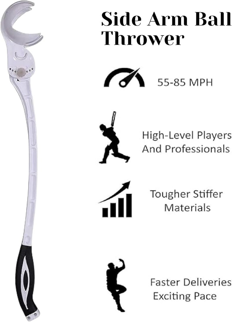 CRAFTILE Side Arm Ball Thrower for Cricket - Cricket Side Arm Ball Thrower Stick for Speed, Practice, & Training - Ball Thrower for Kids Cricket & Softball, Tennis Ball Thrower for Cricket Practice - Image 2